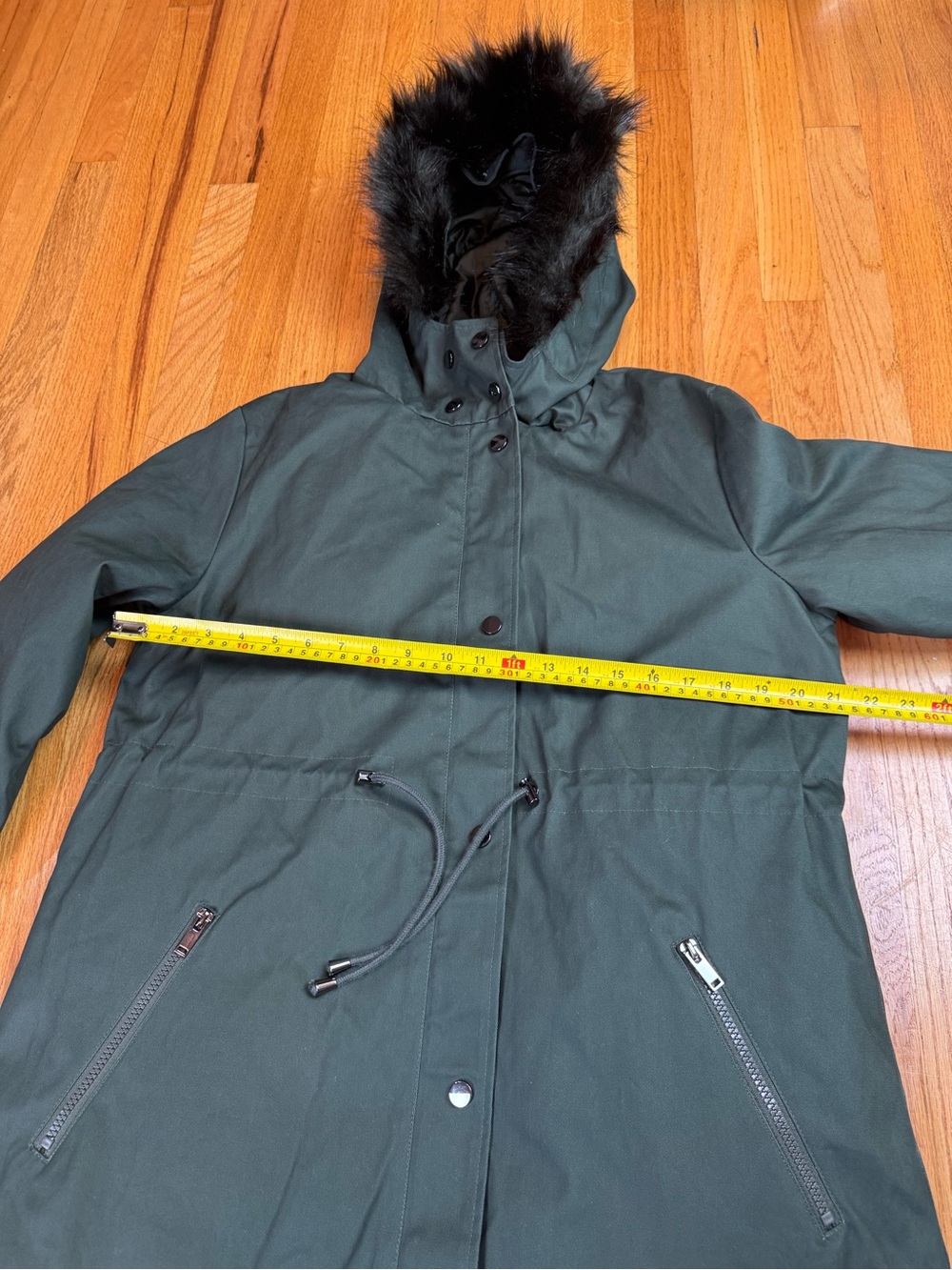 NWT Seraphine Zorah 3-in-1 Down Lined Maternity Parka Coat Khaki Green US 4 READ - Picture 5 of 16